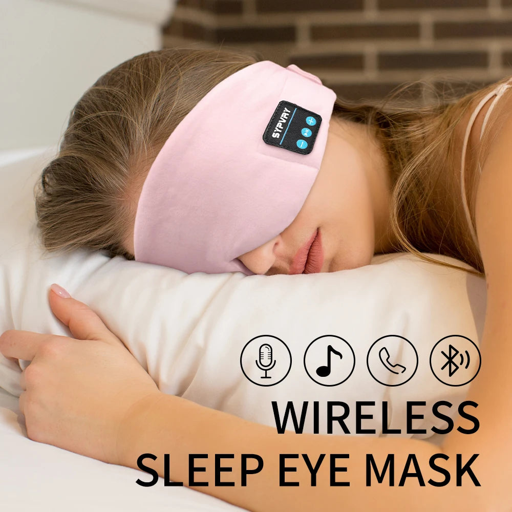 Premium Silk Sleep Mask with Wireless Headphones