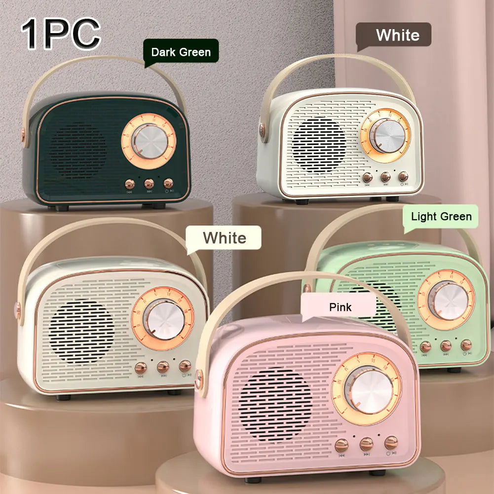 Mini Retro Bluetooth Portable Speaker with Radio 