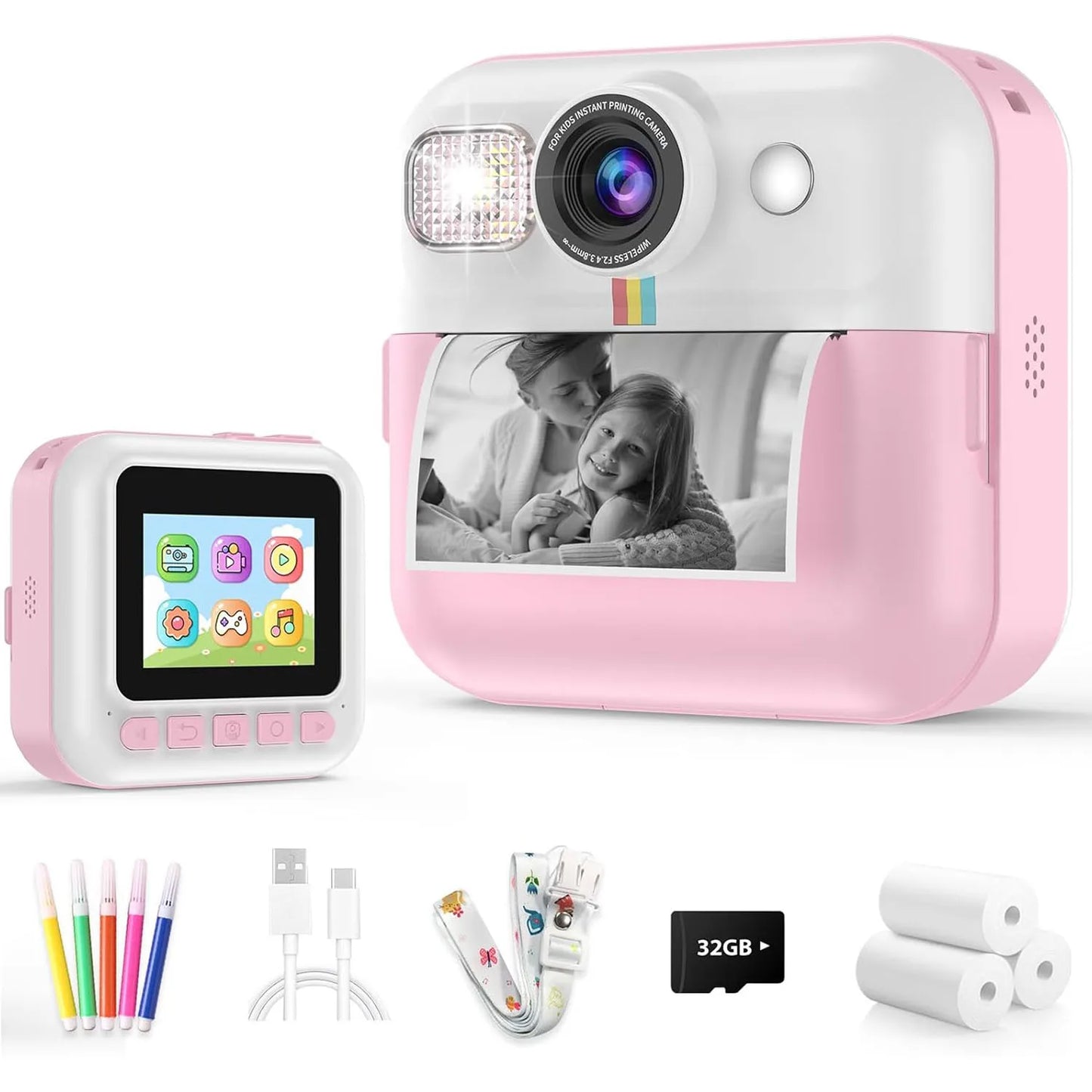 Children Digital Camera Instant Print Photo 