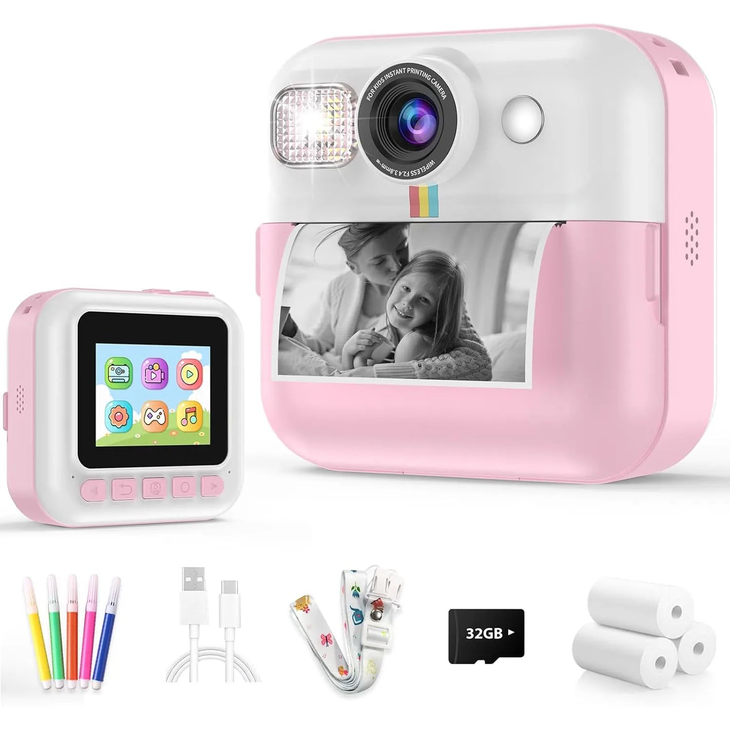 Children Digital Camera Instant Print Photo 