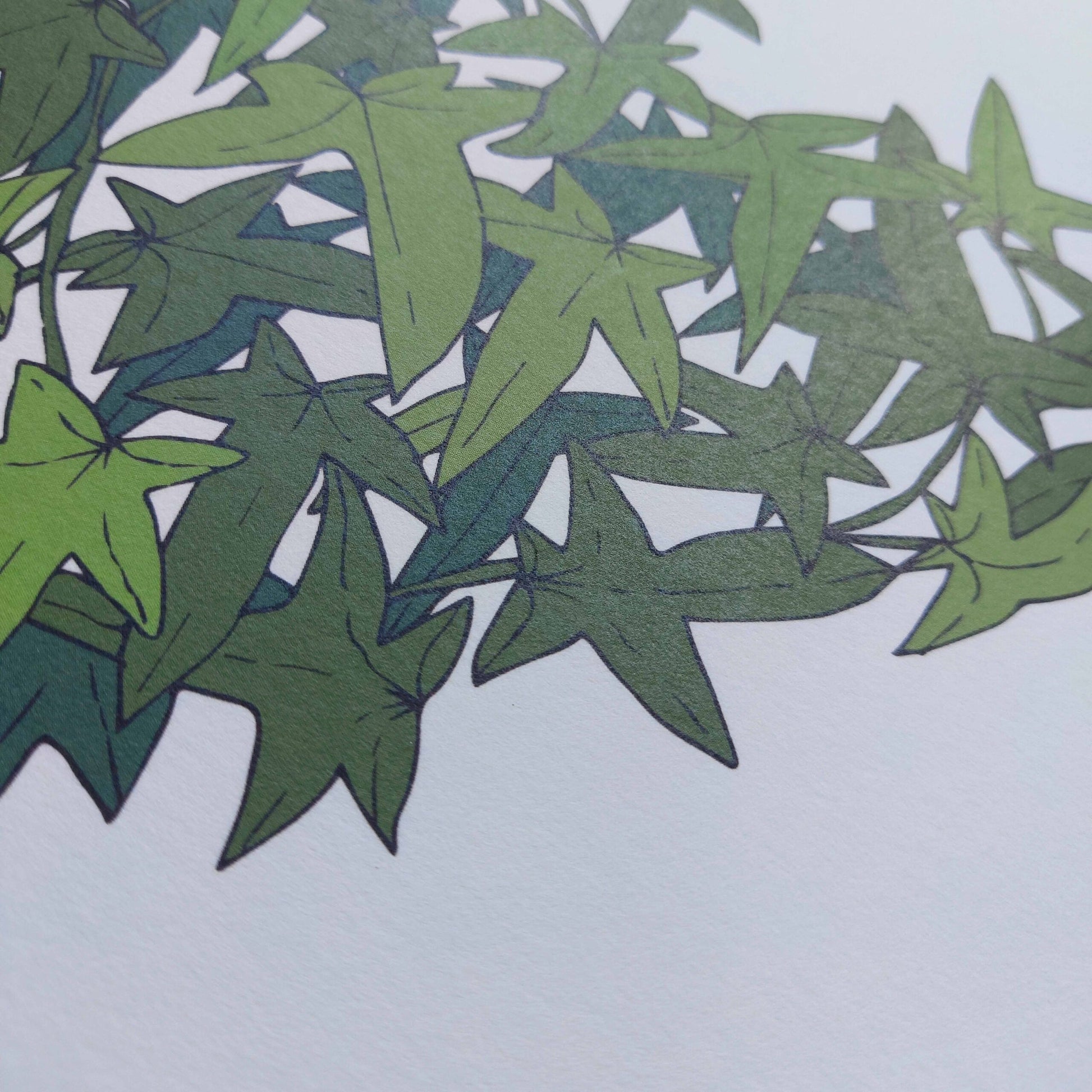 Mum's Garden Ivy Heart Art Print