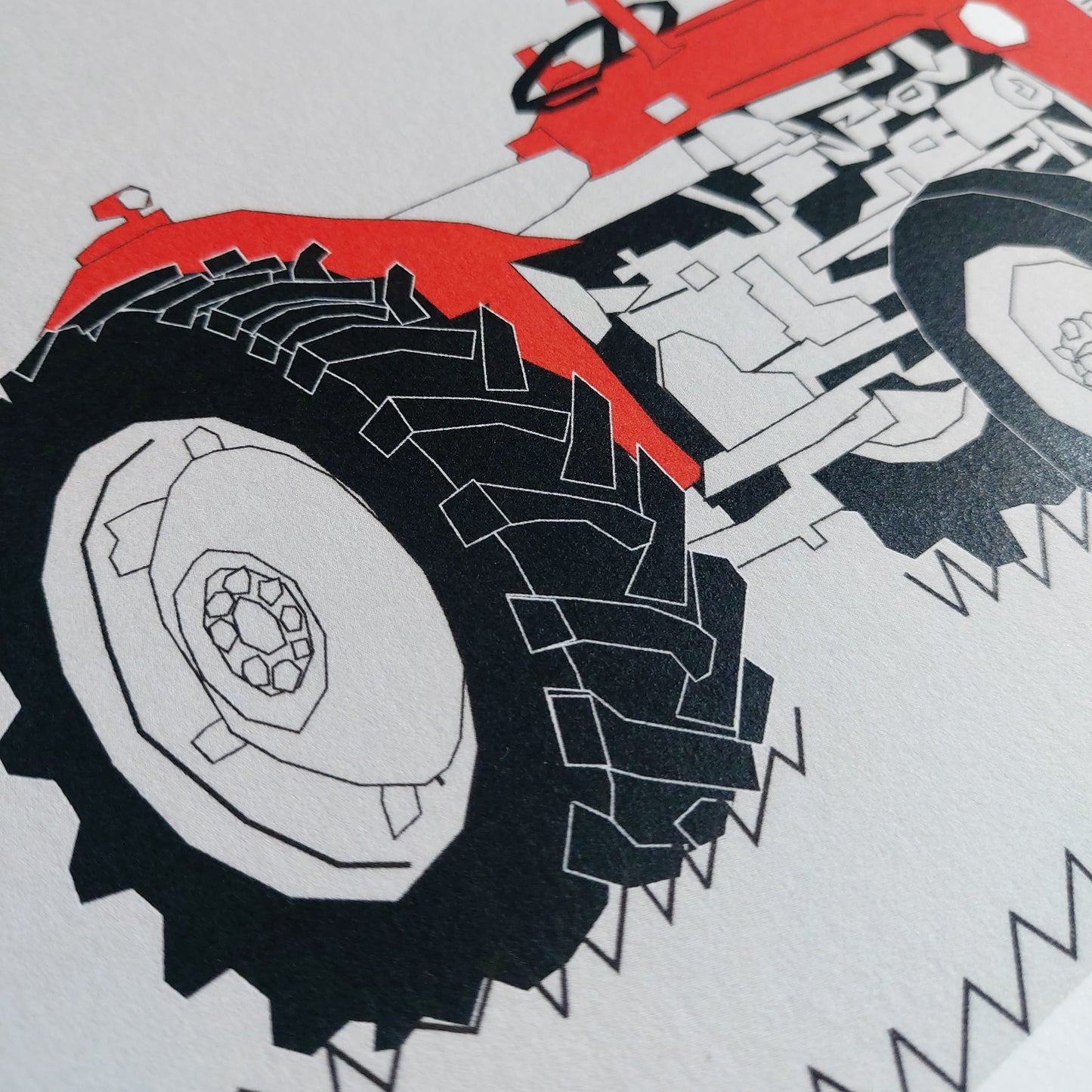 Red Vintage Tractor