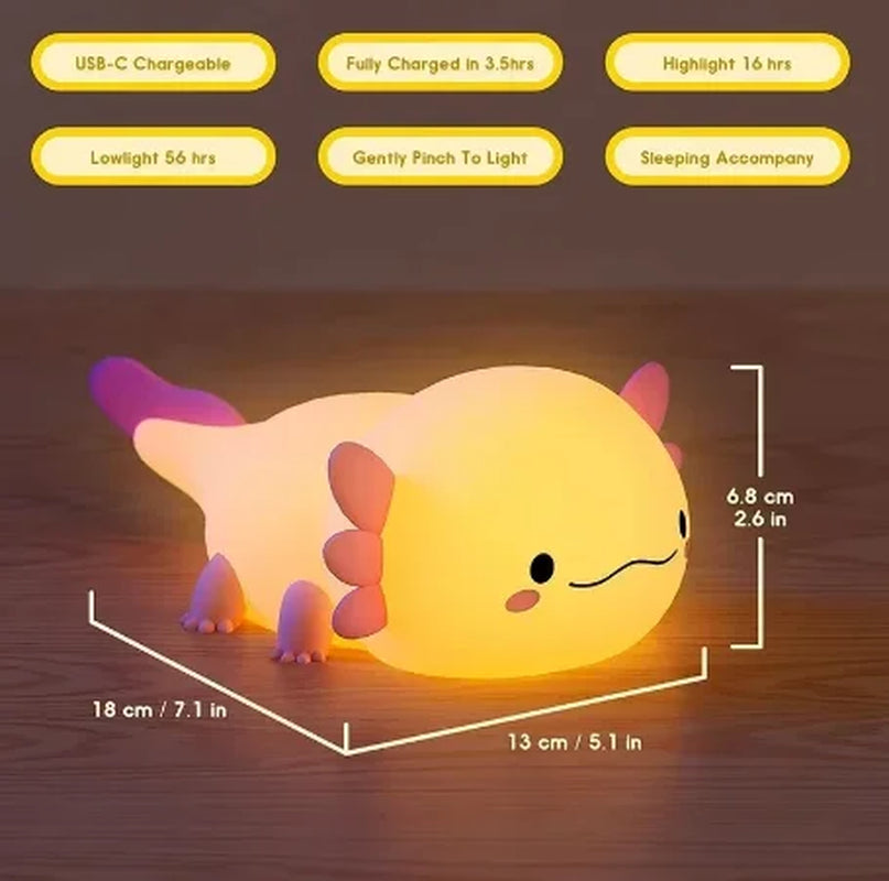 Cute Axolotl Night Light 