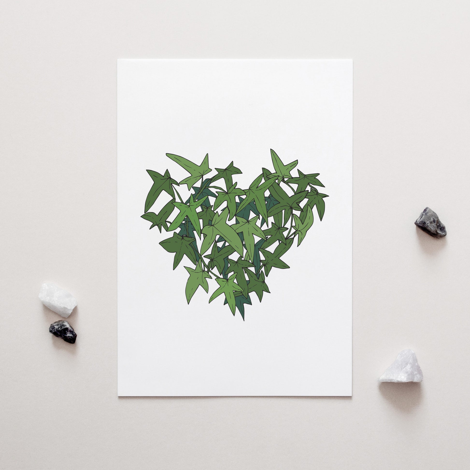 Mum's Garden Ivy Heart Art Print, mums garden collection