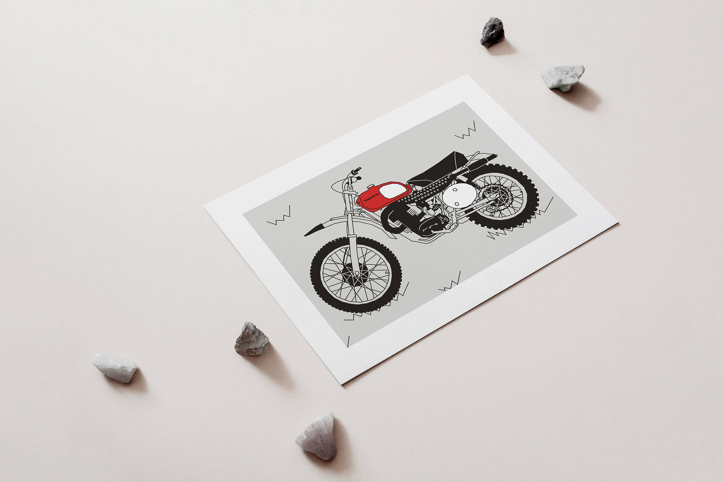 Husqvarna 1970 400 Classic Motocross bike Art Print for sale