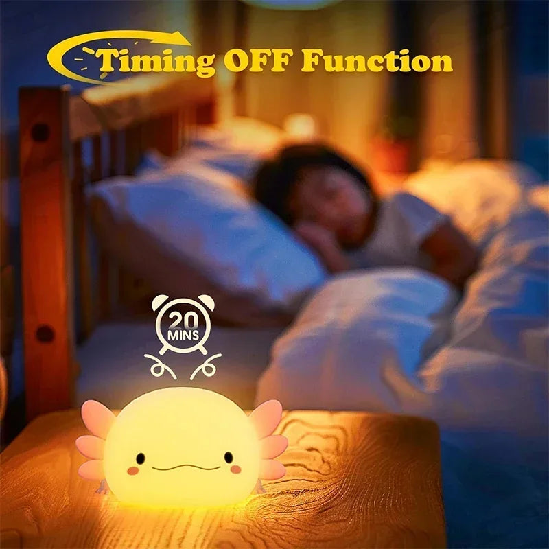 Cute Axolotl Night Light 