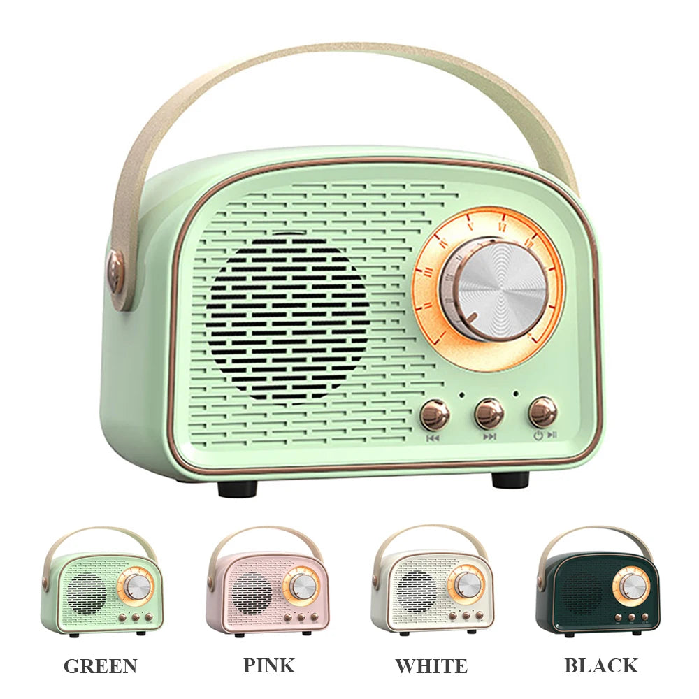 Mini Retro Bluetooth Portable Speaker with Radio 