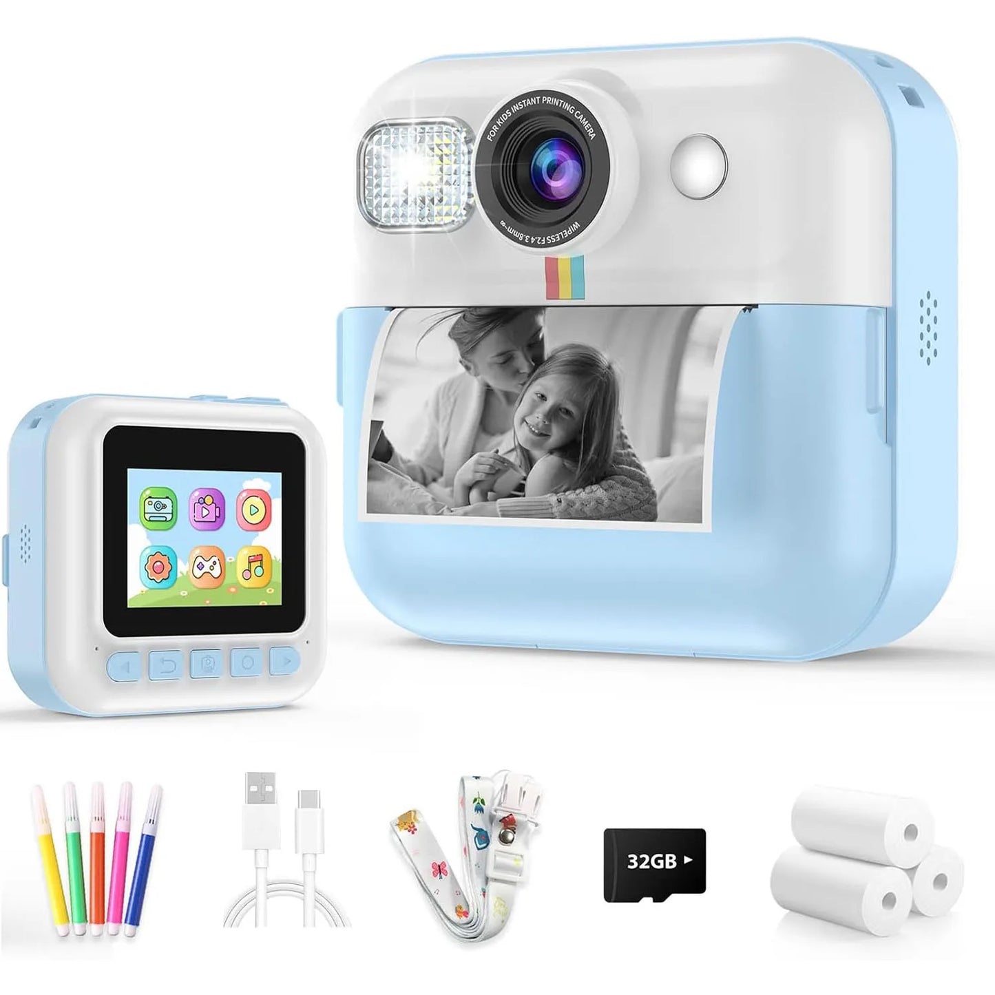 Children Digital Camera Instant Print Photo 