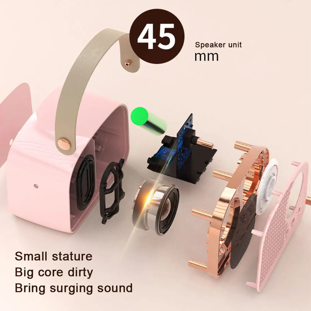 Mini Retro Bluetooth Portable Speaker with Radio 