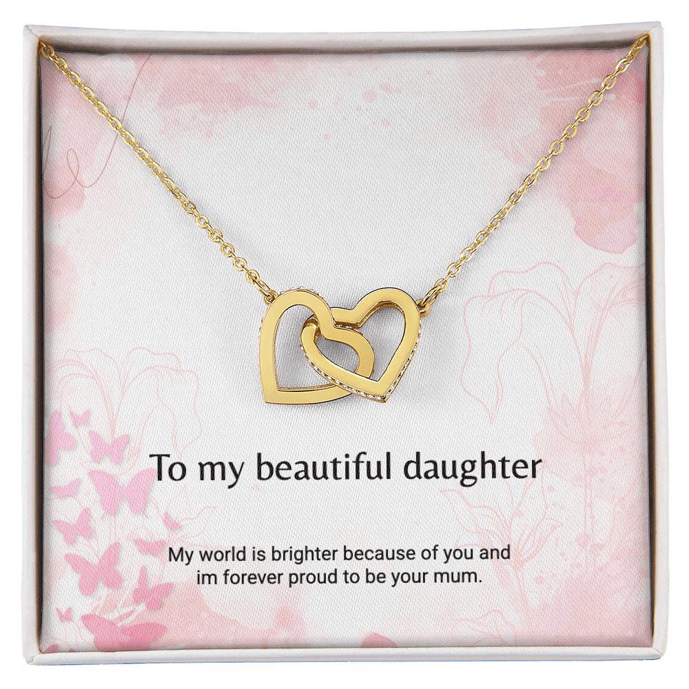 Beautiful double heart necklace for your daughter