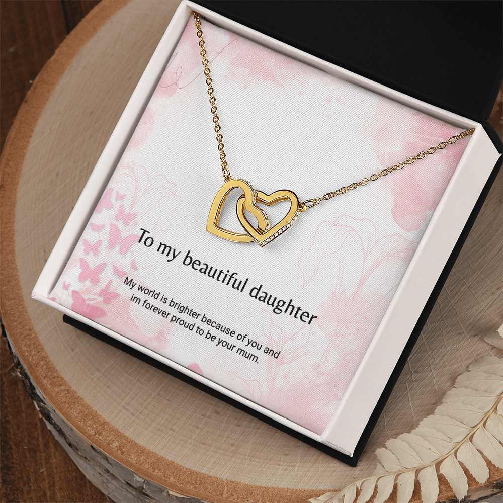 Beautiful double heart necklace for your daughter