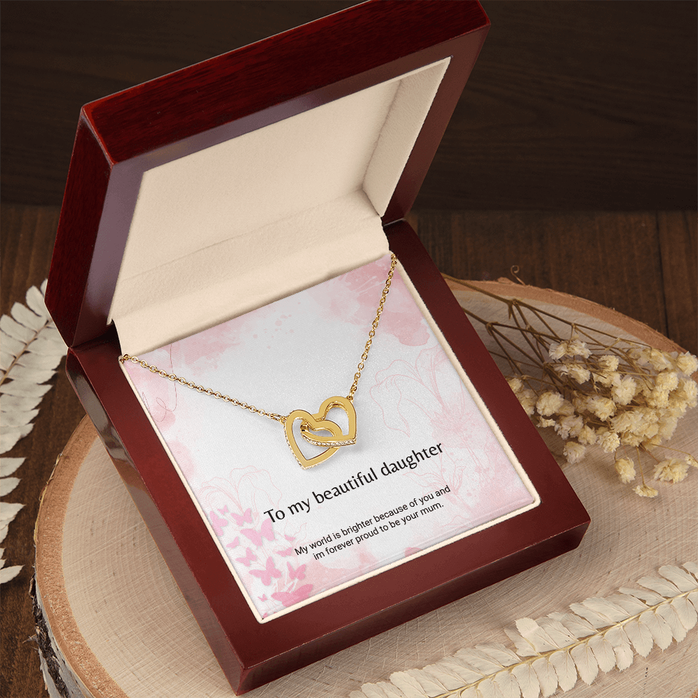 Beautiful double heart necklace for your daughter