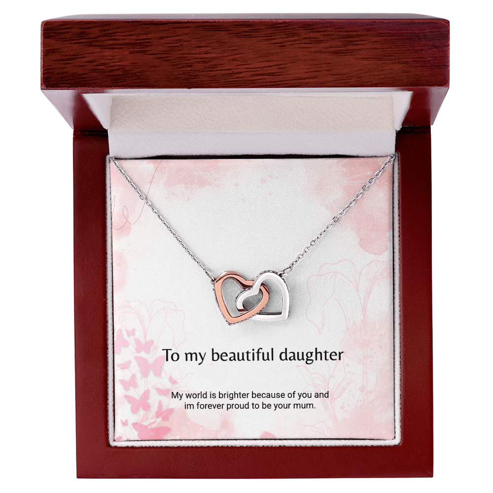 Beautiful double heart necklace for your daughter