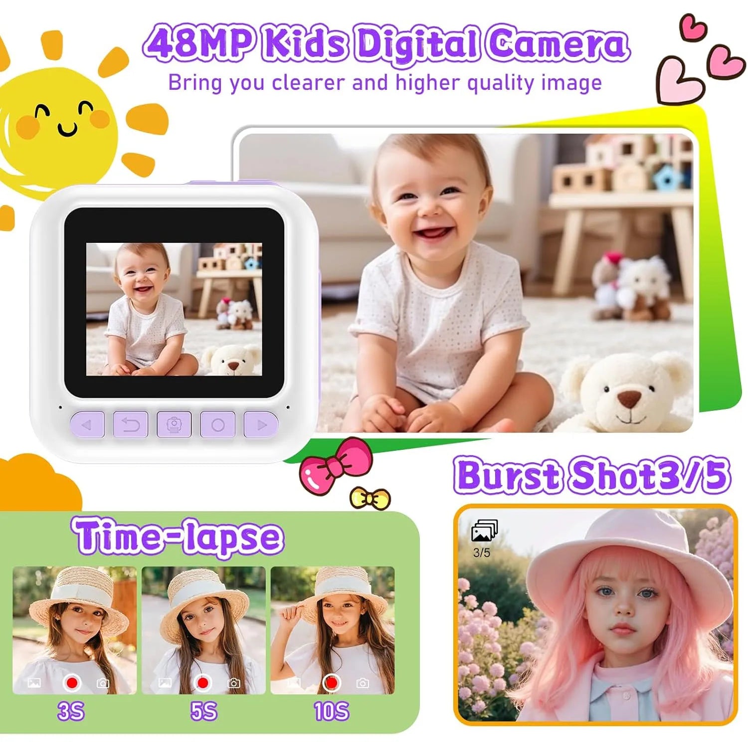 Children Digital Camera Instant Print Photo 