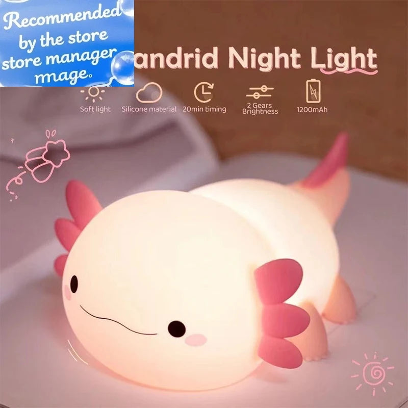 Cute Axolotl Night Light 