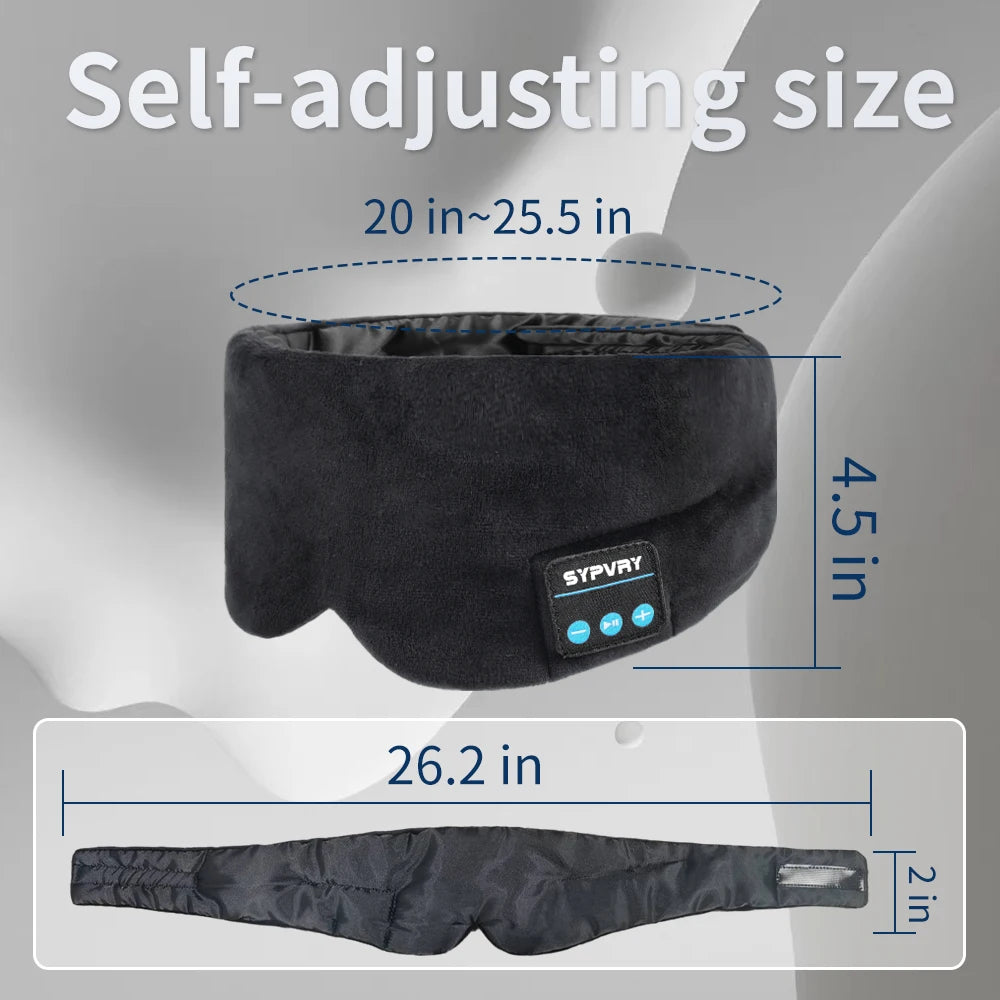 Premium Silk Sleep Mask with Wireless Headphones
