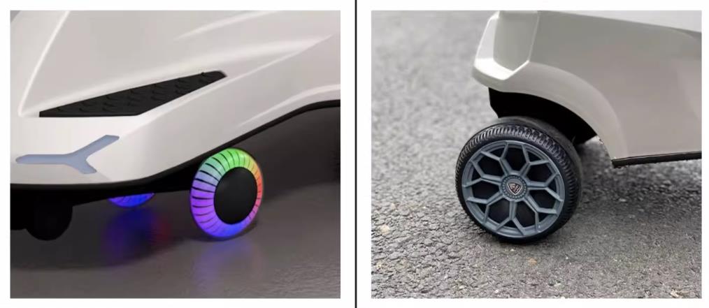 Super Racing Swing Car for Toddlers 2-4Yrs with Music LED Lights